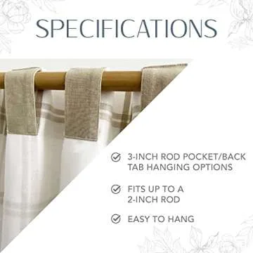 ELRENE Home Plaid Room-Darkening Curtain Panel - Chic Decor