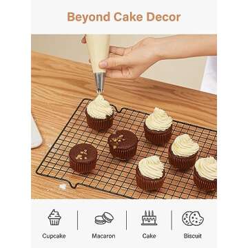 Kootek Piping Bags, Disposable Pastry Bags 12 Inch, 100 Pcs Anti Burst Icing Piping Bags for Cookie Frosting Cake Decorating Baking Supplies