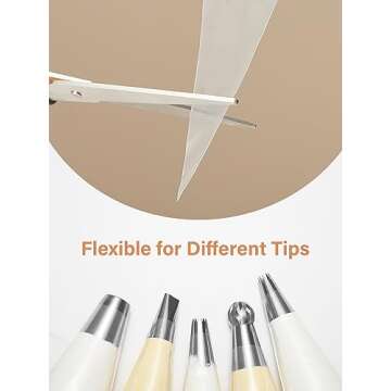 Kootek Piping Bags, Disposable Pastry Bags 12 Inch, 100 Pcs Anti Burst Icing Piping Bags for Cookie Frosting Cake Decorating Baking Supplies