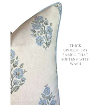 Jillien Harbor Euro Floral Throw Pillow Cover 26"x26"