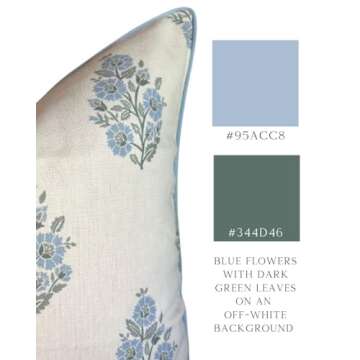 Jillien Harbor Euro Floral Throw Pillow Cover 26"x26"