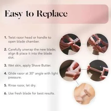 Kitsch Double Edge Razor Blades Refills, Bikini Safety Razor Blades Refills, Stainless Steel for Women and Men, Designed for a Close Shave, for Smooth Skin - 10 Count