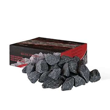 The Sauna Place 45 LB Box of Premium Replacement Sauna Olivine Stones from Finland