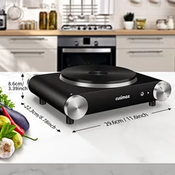 CUSIMAX Electric Hot Plate Portable Single Burner 1500W