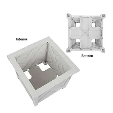 Elegant Chippendale White Planter Set for Outdoor Spaces