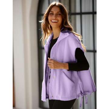 AMEBELLE Women's Oversized Fleece Vest Trendy Sleeveless Sherpa Jacket Winter Warm Fuzzy Outerwear V...