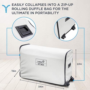 Ivation EZ-Bed Air Mattress With Technology & Rolling Case
