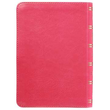 KJV Holy Bible, Compact Large Print Faux Leather Red Letter Edition - Ribbon Marker, King James Version, Pink (KJV Compact LP Editions)
