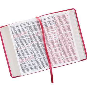 KJV Holy Bible, Compact Large Print Faux Leather Red Letter Edition - Ribbon Marker, King James Version, Pink (KJV Compact LP Editions)
