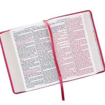 KJV Holy Bible, Compact Large Print Faux Leather Red Letter Edition - Ribbon Marker, King James Version, Pink (KJV Compact LP Editions)