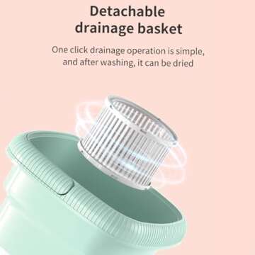 Portable Mini Washer 13L Capacity Ideal for Travel & Small Spaces