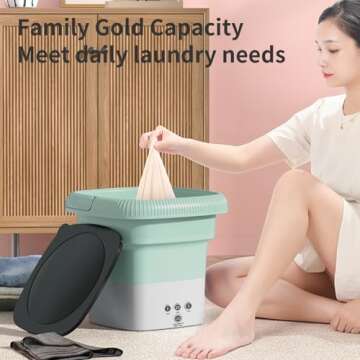 Portable Mini Washer 13L Capacity Ideal for Travel & Small Spaces