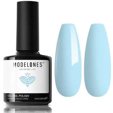 Modelones Baby Blue Gel Nail Polish for Summer 2024