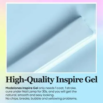 Modelones Baby Blue Gel Nail Polish for Summer 2024