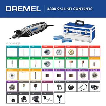 Dremel 4300 Versatile Rotary Tool Kit with 64 Accessories