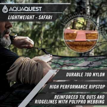 AquaQuest Defender Camping Tarp - Waterproof & Durable