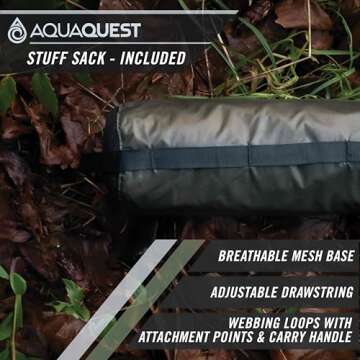 AquaQuest Defender Camping Tarp - Waterproof & Durable