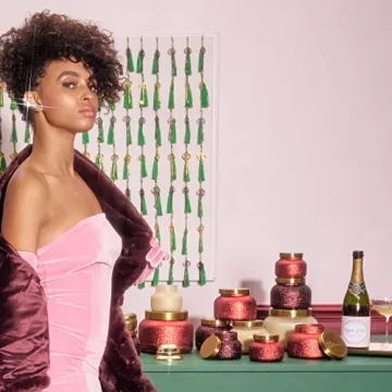 Capri Blue Glam Candle - Tinsel & Spice Luxury Scented Candle