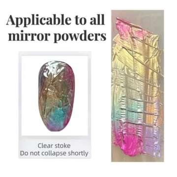 Non wipe clear gel semi solid 6g Mirror chrome powder Nail art 3d sculture style embossed gel