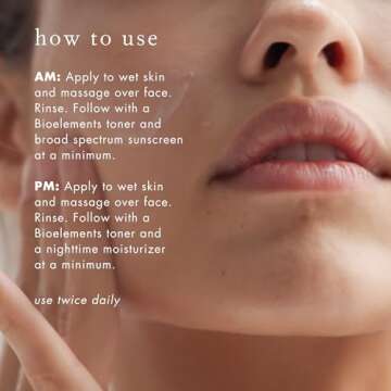 Bioelements Moisture Positive Cleanser - Rich Facial Cleanser for Dry Skin - Vegan, Gluten Free - Never Tested on Animals, 6 Fl Oz (Pack of 1)