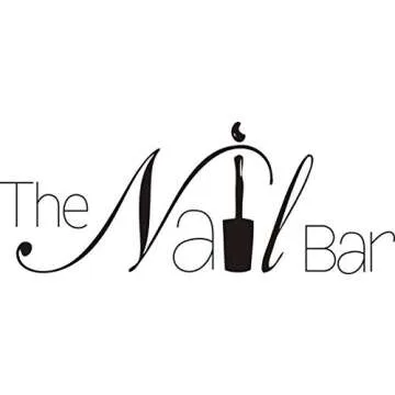 The Nail Bar Logo Wall Window Sticker Manicure Salon Design Wall Decal Removable Nail Art Wall Sticker (Black, 57x22cm)