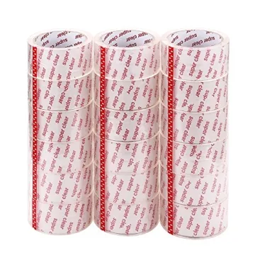 I GO Clear Packing Tape - 18 Rolls for Shipping, Moving, Mailing