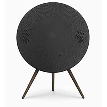 Bang & Olufsen Beoplay A9 4th Gen Wireless Multiroom Speaker, Black with Walnut Legs