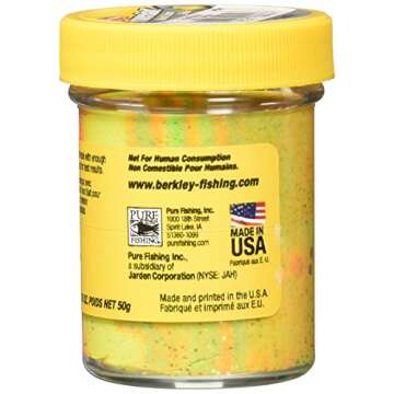 Berkley PowerBait® Natural Glitter Trout Bait, Rainbow, Jar