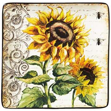 Certified International French Sunflower 16 pc. Dinnerware Set, Service for 4, Multicolored