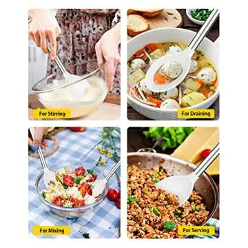 Large Silicone Cooking Spoons for Safe Kitchen Use