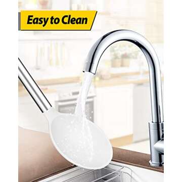 Large Silicone Cooking Spoons for Safe Kitchen Use