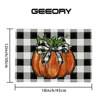 GEEORY Fall Placemats Set of 4 for Autumn Dining