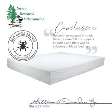 Full Size Mattress Encasement Bed Bug Proof, Cover 13-15" Deep Bed, Zippered Dust Mite Proof, Hypoallergenic Six-Sided, 3M Scotchgard