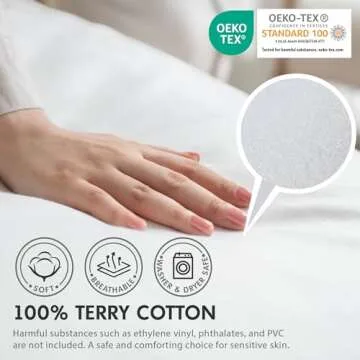 Full Size Mattress Encasement Bed Bug Proof, Cover 13-15" Deep Bed, Zippered Dust Mite Proof, Hypoallergenic Six-Sided, 3M Scotchgard