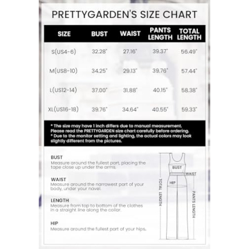 PRETTYGARDEN Women’s Summer Sleeveless Tank Jumpsuits High Waist Low Cut Casual Scoop Neck Fit And Flare Long Pants Rompers(Black, Medium)