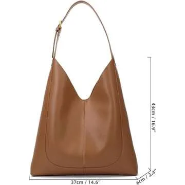 SNAPWISH Women's Leather Tote Bag Adjustable Strap Handbag