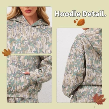 Stylish Women's Camo Sweatsuit Cozy Two-Piece Set