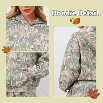 Stylish Women's Camo Sweatsuit Cozy Two-Piece Set