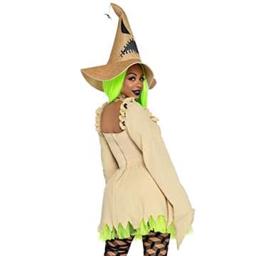Leg Avenue Women's 3 Pc Bugged Out Baddie Costume with Dress, Choker, Hat