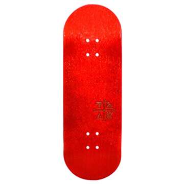 Teak Tuning 32mm Pro Fingerboard Complete - Fully Assembled with Pro Level Components - Pro Shaped Wooden Deck (32x97mm), UltraSpin Bearing Wheels, Prodigy Gen2 Trucks - The Crimson Classic