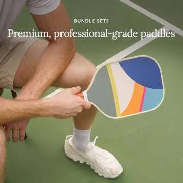 Recess Premium Pickleball Paddle Set, Vista 2-Pack - Strong & Durable Fiberglass Surface, Lightweigh...