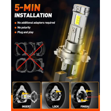 BEAMOTOR H7 Light Bulbs - 600% Brightness Upgrade