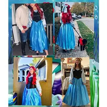 Ainiel Womens Cosplay Dress Princess Party Ball Gown Costume Blue