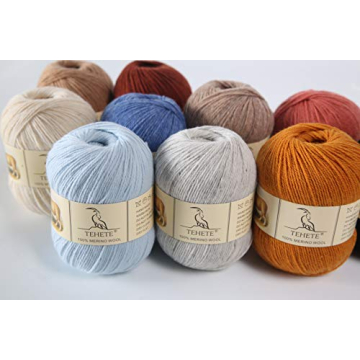TEHETE Luxury Merino Wool Yarn for Knitting and Crochet