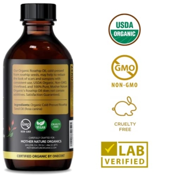 Rosehip Oil - Organic, Pure & Cold Pressed for Beauty