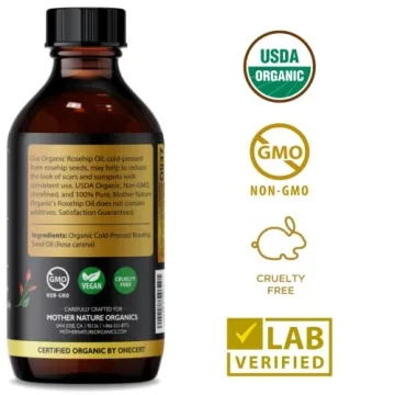 Rosehip Oil - Organic, Pure & Cold Pressed for Beauty