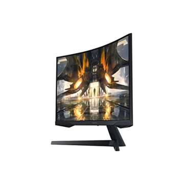 SAMSUNG 32" Odyssey G55A QHD 165Hz 1ms FreeSync Curved Gaming Monitor with HDR 10, Futuristic Design...