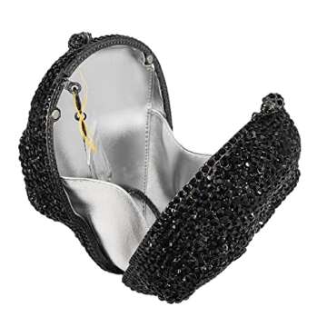 Boutique De FGG Skull Crystal Clutch for Chic Events