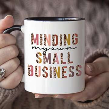 YouNique Designs Boss Lady Mug for Women, 11 Ounces, Cup for Female Boss, Boss Babe Coffee Mug for Women, Boss Birthday Mug for Women (Black Handle)