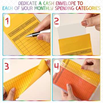 96 Money Envelopes for Budgeting Cash - 12 Colors Available